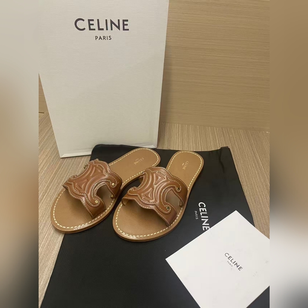 Celine Triomphe Slide Sandals - Picture 4 of 7